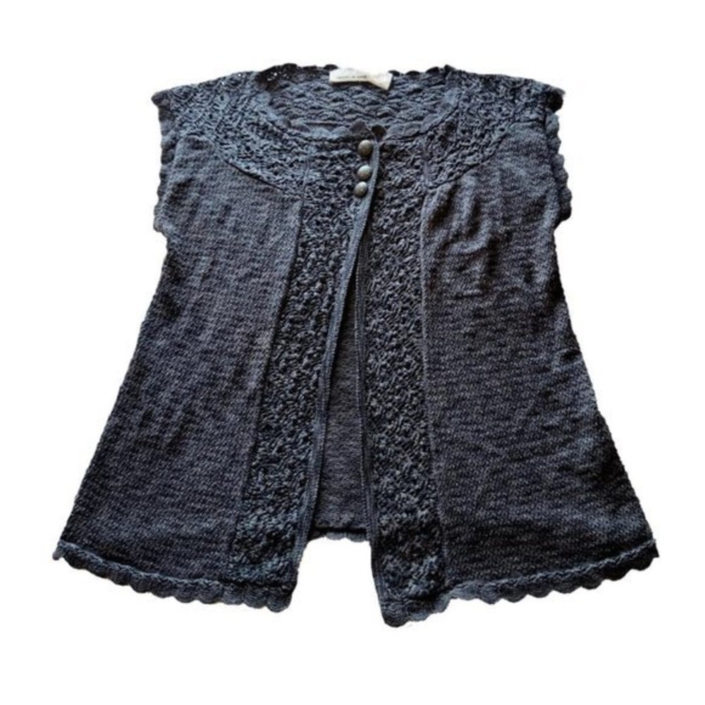 Babydoll Crochet Knit Cardigan